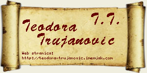 Teodora Trujanović vizit kartica